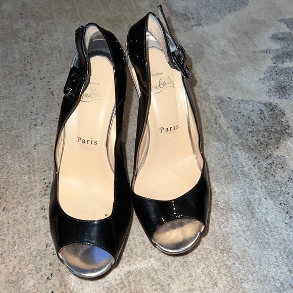 Christian Louboutin Patent Leather Slingbacks - Picture 2 of 5